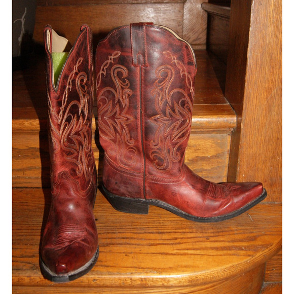 Smokey Mountain Boots Style 6471 Red Madison Pattern Women's Size 11 D - Picture 4 of 8